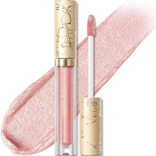 Miniatura 21 de FOCALLURE Lápiz labial líquido metálico, brillo de labios no pegajoso, color de labios de alto impacto con resistencia a la transferencia, BR01
