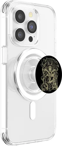 Miniatura 3 de Disney Villains Maleficent Retrato de madera PopSockets MagSafe PopGrip para iPhone