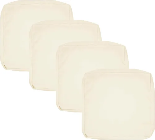 Miniatura 43 de FLYMEI Patio Cushion Covers 16x16x2.5 Waterproof Outdoor Cushion Cover Replacement 1Packs Outdoor Seat Cushion Slipcover for Rattan Chair Sofa, Beige