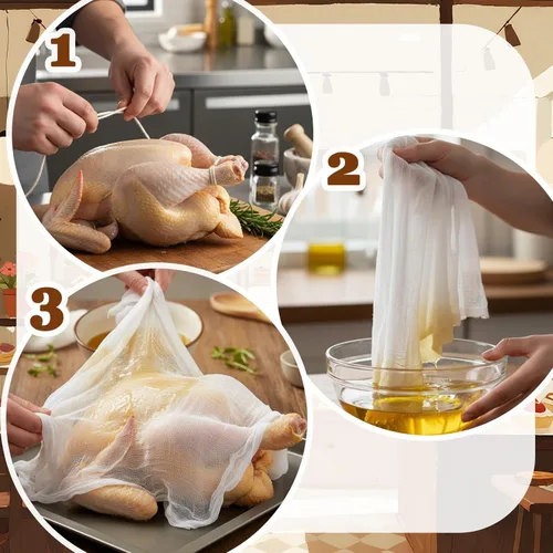 Miniatura 5 de Boao Estopilla de 35 x 156 pulgadas, 328.1 ft de cordel de cocina reutilizable sin blanquear tela de algodón con hilo de cocina 1/4 cono de algodón
