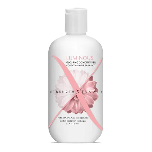 Acondicionador luminoso brillante - Desenredante instantáneo hidratante para brillo y volumen - Fórmula vegana sin parabenos con Keravis PE (8.4 oz.