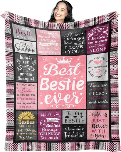 Regalos de cumpleaños para mujer, manta de 60 x 50 pulgadas, regalos de cumpleaños para mejores amigas, manta de mejor amiga para el trabajo, regalo
