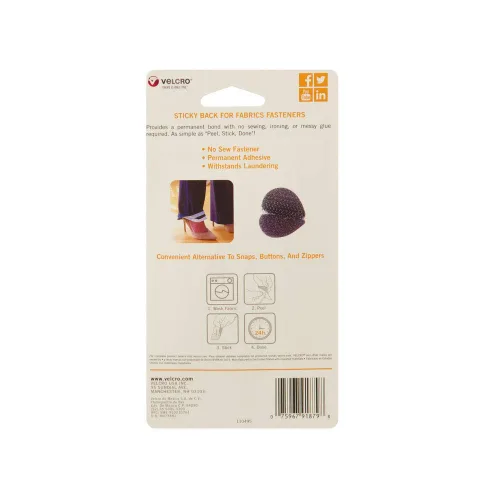 Miniatura 6 de VELCRO Brand para telas Cinta adhesiva de tela permanente con parte posterior pegajosa para alteraciones y dobladillo Desenganchar y pegar - Sin