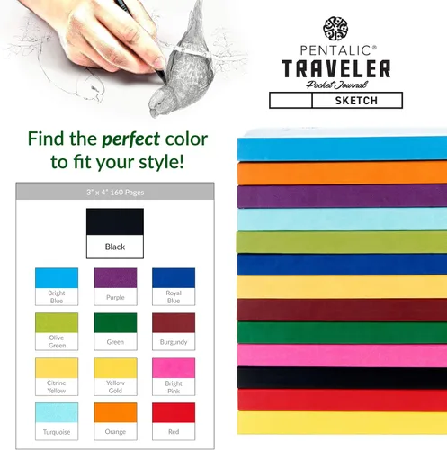 Miniatura 6 de Cuaderno de bocetos Travelers Dot Grid Pentalic Art, libre de ácidos