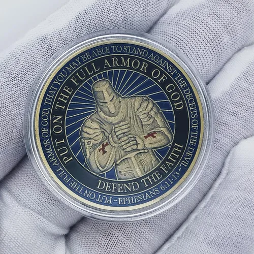 Miniatura 7 de Ponte la armadura completa de Dios Moneda de desafío Efesios 6:11-13 Regalo inspirador