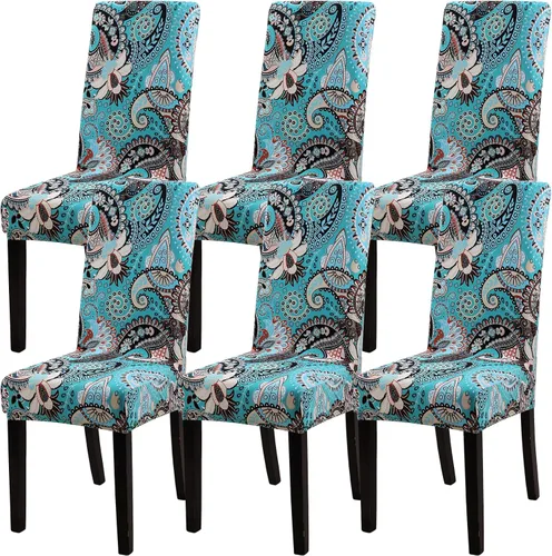 Miniatura 16 de Fundas para silla de comedor Yisun, fundas elásticas para silla de comedor, funda protectora para silla de comedor, mezcla de poliéster, Beige