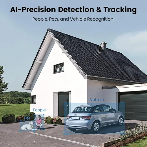 Miniatura 13 de Cámara de seguridad con reflector aoSu al aire libre con cable, cámara de seguridad 3K UHD para exterior, vigilancia con cobertura de 360°