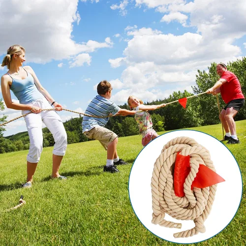 Miniatura 2 de Cuerda de tira y afloja de 60 pies, juegos de patio al aire libre para niños, adolescentes y adultos, día de campo, reunión familiar, fiesta de Caqui