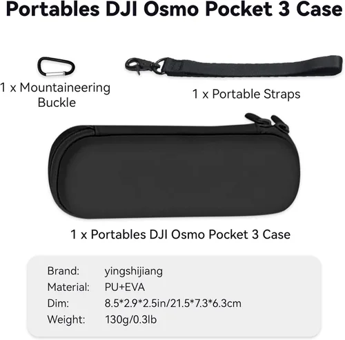 Miniatura 5 de DJI Osmo Pocket 3 Case, funda portátil para Osmo Pocket 3, asa roscada y cubierta, bolsa protectora compacta de almacenamiento para DJI Pocket 3