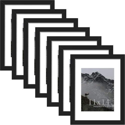 Miniatura 16 de Picrit Marco negro para póster de 24 x 34 pulgadas, paquete de 7 unidades, para fotos de 20 x 30 pulgadas con paspartú o de 24 x 34 pulgadas sin