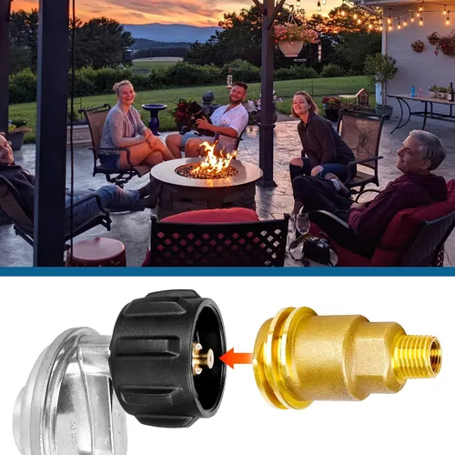 Miniatura 6 de QCC1 - Adaptador de manguera de montaje de gas propano macho con rosca de tubo macho de 1/4 pulgadas, accesorios de conexión rápida de propano