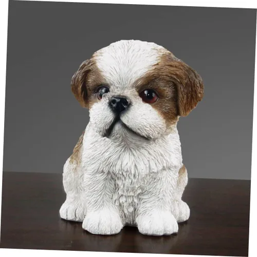 Miniatura 2 de Adorable figura de resina en forma de perro, linda estatua de cachorro para decoración del hogar para decoración de jardín y detalles de fiesta