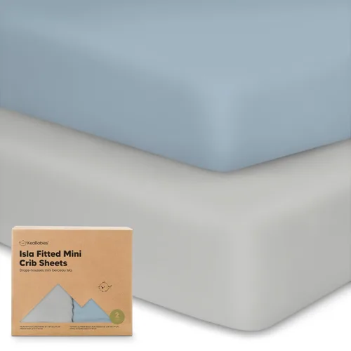 Miniatura 17 de Sábanas ajustadas para Pack and Play - Paquete de 2 sábanas mini para cuna para Pack N Play, colchón 38x26, ropa de cama suave y acogedora