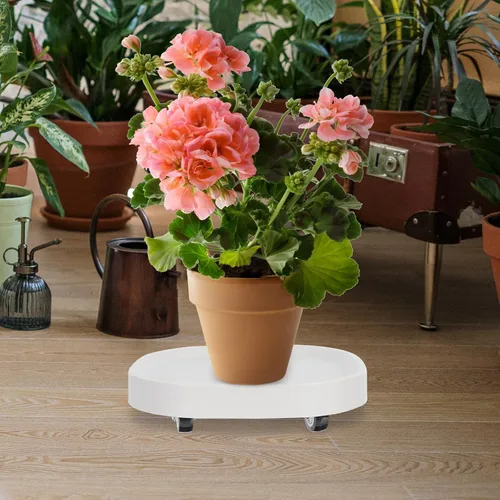 Miniatura 9 de Plato rodante para maceta con ruedas, soporte de ruedas resistente para plantas en maceta, bandeja de base redonda con ruedas, soporte para macetas