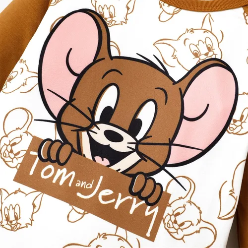 Miniatura 5 de PATPAT Tom and Jerry - Mameluco de manga larga con estampado de personajes o pantalones lisos, 0-18 meses