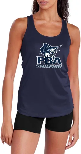 Miniatura 328 de Camiseta deportiva sin mangas oficial de NCAA Collegiate para mujer, con espalda cruzada, colección con logotipo primario