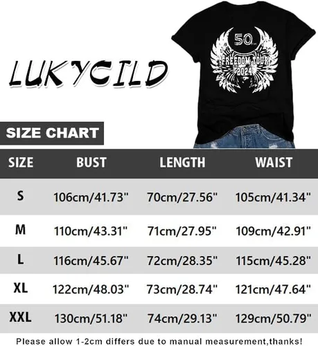 Miniatura 7 de Camisetas de banda de rock para mujer, camiseta de Freedom Tour 2024, camisetas vintage de música rock, camisetas casuales de verano de gran