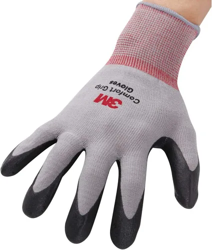 Miniatura 5 de 3M KOR - Guantes ligeros con revestimiento de espuma de nitrilo lavables, tacto inteligente, 10 pares, talla M, color gris