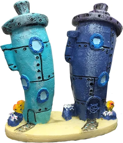 Miniatura 19 de Penn-Plax Nickelodeon Spongebob Squarepants Decoración de Resina - Autobús de Fondo de Bikini - para Acuarios y Peceras (SBR60) Naranja