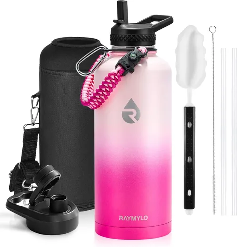 Miniatura 89 de RAYMYLO Botella de agua aislada de 24 onzas, de acero inoxidable con triple pared al vacío (fría durante 48 horas, caliente durante 24 horas), a
