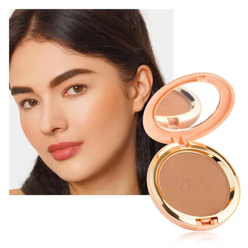 Miniatura 9 de Oulac Shimmer Bronzer - Maquillaje facial en polvo con espejo, aspecto bronceador natural SunKissed, bronceador crema altamente pigmentado, brillo