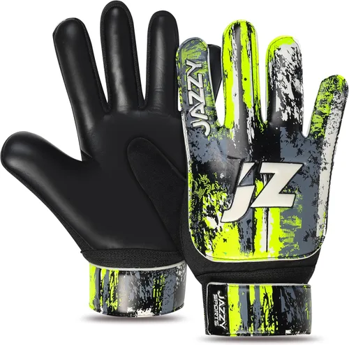 Miniatura 8 de Guantes de portero de fútbol para niños y jóvenes, guantes de portero antideslizantes con palma de látex de 4 mm y fuerte agarre, protección doble