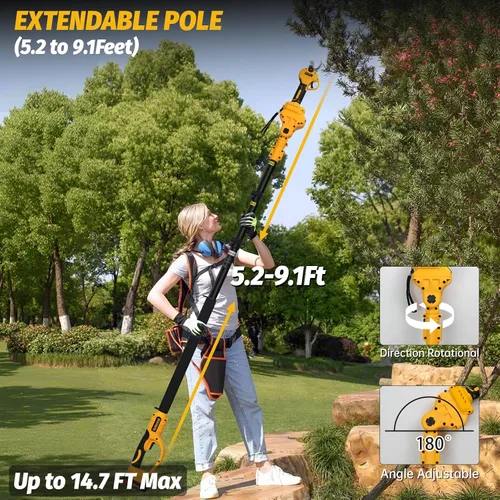 Miniatura 3 de Tijeras de podar eléctricas 2 en 1 inalámbricas para batería DeWALT de 20 V MAX, podadora de energía eléctrica máxima de 1.5 pulgadas, diámetro
