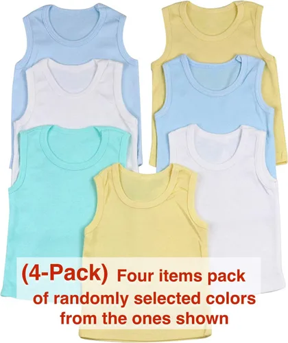 Miniatura 2 de ToBeInStyle - Camiseta sin mangas para niño, paquete de 4