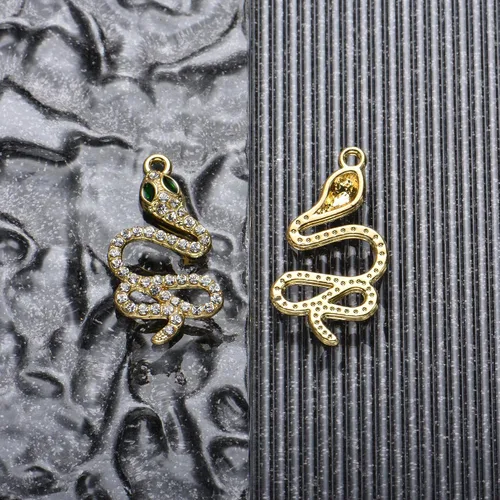 Miniatura 4 de Paquete de 20 dijes de diamantes de imitación chapados en oro, accesorios de cristal para collares, pulseras, joyería, manualidades, bricolaje