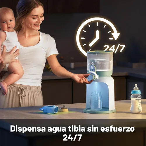Miniatura 4 de Momcozy Calentador de agua de doble luz para alimentación nocturna, calentador de biberones instantáneo para hacer fórmula, capacidad de 57 onzas