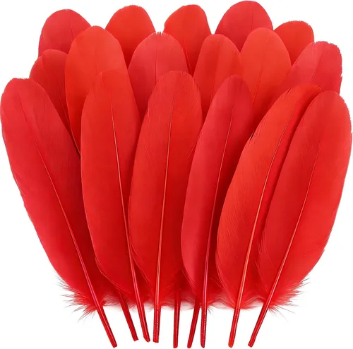 Miniatura 9 de 200 plumas de ganso negras para manualidades, de 5 a 7 pulgadas, plumas a granel de colores para manualidades, atrapasueños, alas de cosplay