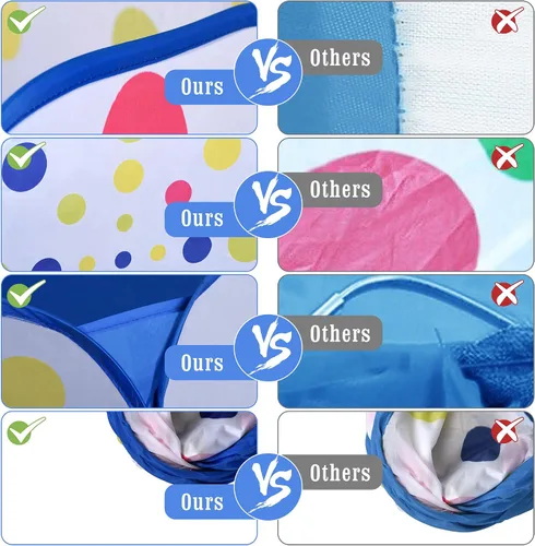Miniatura 3 de Piscina de Pelotas para Niños, Tienda de Juego Emergente Azul Grande para Niños Pequeños de 1-3 Años Niñas y Niños para Juego Interior y Exterior