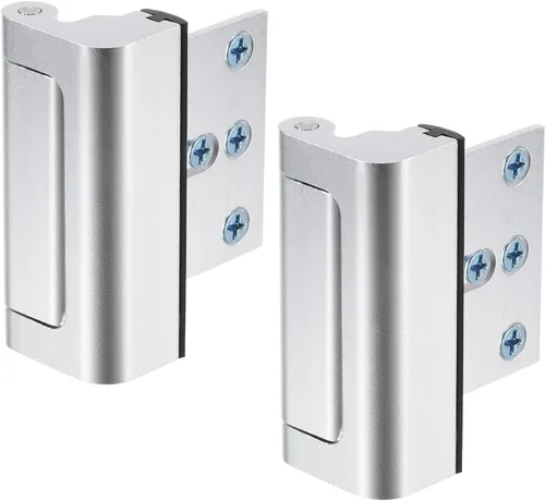 Miniatura 7 de uxcell Paquete de 2 cerraduras de seguridad para puerta para el hogar, cerradura de refuerzo de puerta de 3 pulgadas, soporta 800 libras, puertas