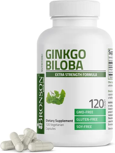 Miniatura 11 de Bronson Ginkgo Biloba Extra Strength Apoya la función cerebral y soporte de memoria, 250 cápsulas vegetarianas
