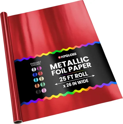 Miniatura 8 de Hygloss Products - Papel de aluminio metálico brillante, hojas de 20 x 26 pulgadas para artes, manualidades y envoltura de Navidad