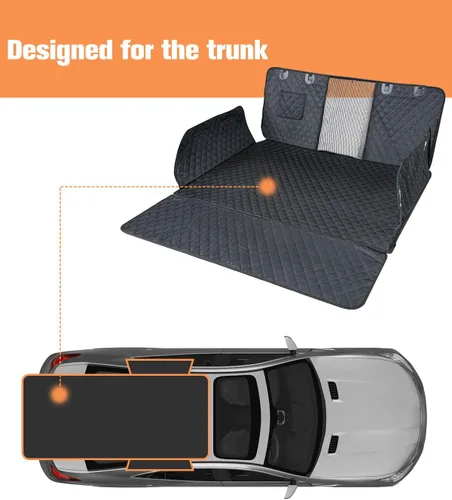 Miniatura 3 de PETICON - Funda para compartimiento de carga para SUV para perros con ventana de malla, forro de carga para mascotas impermeable, tapete