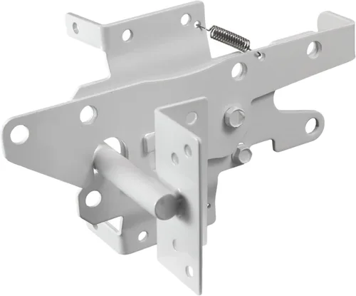 Jake Sales Pestillo de puerta de vinilo blanco (para vinilo, madera, PVC, etc.), pestillo de puerta de valla con accesorios de montaje. Los