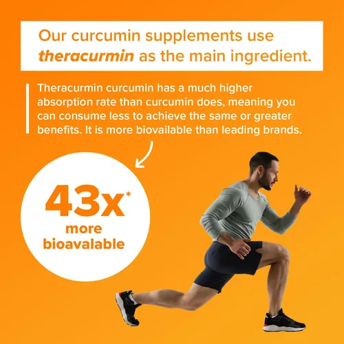 Miniatura 8 de Theracurmin - Suplemento de curcumina de cúrcuma, 60 unidades, cúrcuma y curcumina de alta absorción, suplemento de apoyo para las articulaciones