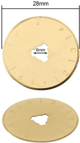 Miniatura 3 de AUTOTOOLHOME Cuchillas de corte rotativas de titanio de 1.102 in, paquete de 10 cuchillas de repuesto para acolchado, costura, álbumes de recortes