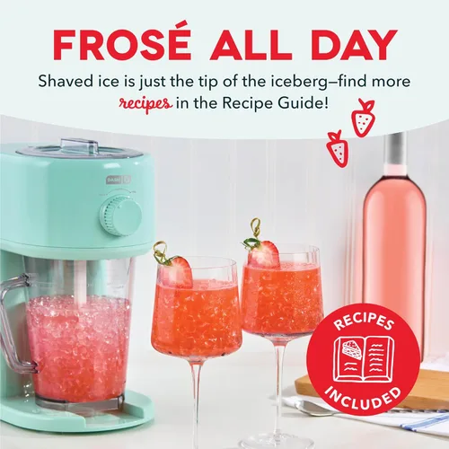 Miniatura 7 de Dash Máquina Deluxe de Hielo Raspado y Granizados - Fácil de Usar, Máquina de Granizados y Conos de Nieve - Incluye Jarra para Servir y Guía