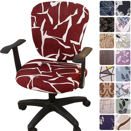 Miniatura 8 de Melaluxe - Funda para silla de oficina de computadora, funda universal protectora y elástica, cubierta elástica para silla giratoria