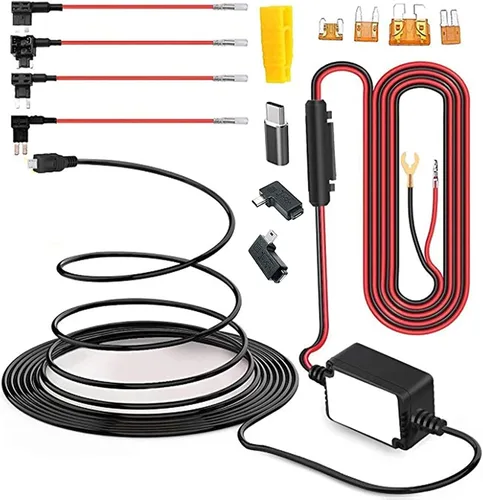 Miniatura 8 de Kit de cableado rígido de 15 pies con micro USB y mini USB para cámara de tablero y tipo C con fusible Mini(ACS)/LP Mini(ACN)/ATO(ATC