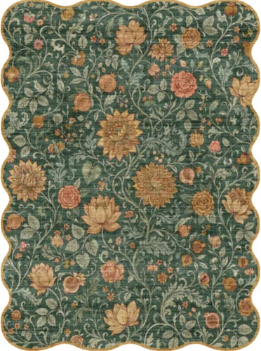 Miniatura 7 de Alfombra lavable de 2 x 3 pies para entrada: alfombras vintage con respaldo antideslizante para cocina, baño, alfombra resistente al agua