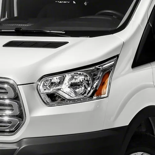 Miniatura 2 de Ensamble de faro FIONE compatible con 2015-2020 Ford Transit 150 250 350 Carcasa de lámpara delantera cromada lado izquierdo del conductor LH