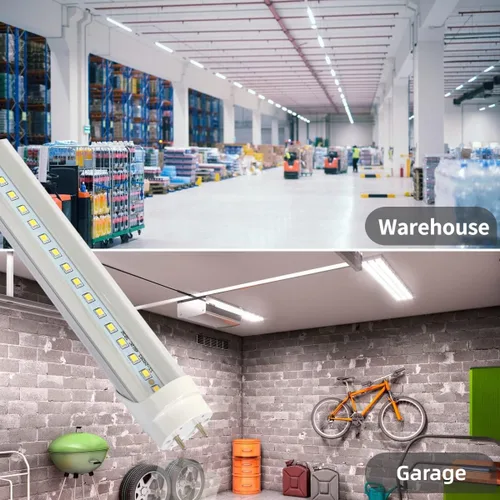 Miniatura 4 de TSEXES Tubo de luz LED T8 de 2 pies, 12 W (equivalente a 30 W), derivación de lastre, 1560 LM, tubo fluorescente de repuesto LED F20T10 T20T12, 5000