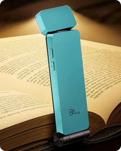 Miniatura 9 de 86lux Luz de Libro, Luz de Lectura LED Recargable con Clip para Uso en Cama y Noche - 3 Temperaturas de Color con Atenuación Continua, Diseño de Gris
