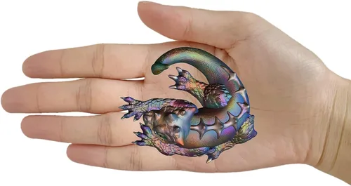 Miniatura 6 de Molde de silicona de resina epoxi 3D de dragón de calavera mágica para manualidades de azúcar de fondant, decoración de pasteles, arcilla