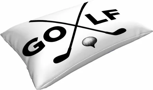 Miniatura 3 de Mugod Funda de cojín negra con símbolo de palos de golf, funda de almohada para cama, sofá, oficina, decoración de 20 x 30 pulgadas
