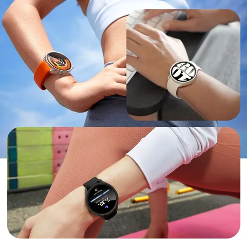Miniatura 7 de [Paquete de 5+5] Funda protectora de pantalla para Galaxy Watch 7 de 40 mm, cubierta protectora impermeable + protector de pantalla de vidrio