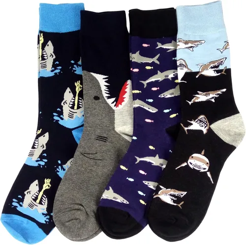 Miniatura 3 de HSELL - Calcetines de algodón para hombre, de vestir, con diseños divertidos y alocados